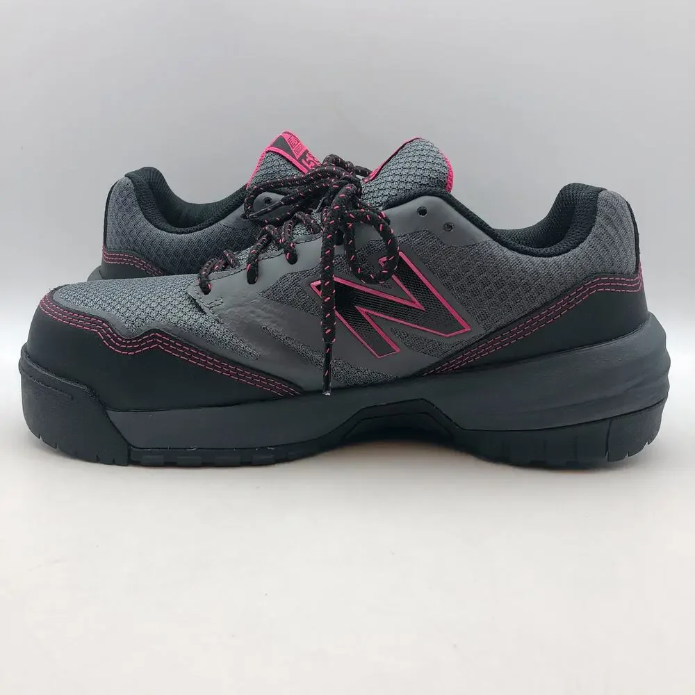 New Balance Women 589v1 Athletic Work Shoes 10 Wide Gray Pink Comp Toe EH SR NIB